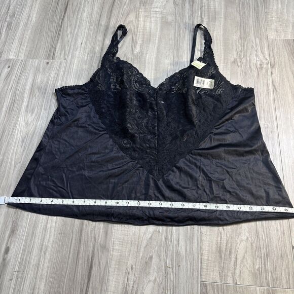 NWT vintage Vanity Fair Black Lace Camisole Size 46 - Picture 7 of 12